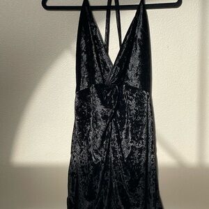 NWT 70/21 mini BlackVelvet Halter Dress nye party midnight designer sexy